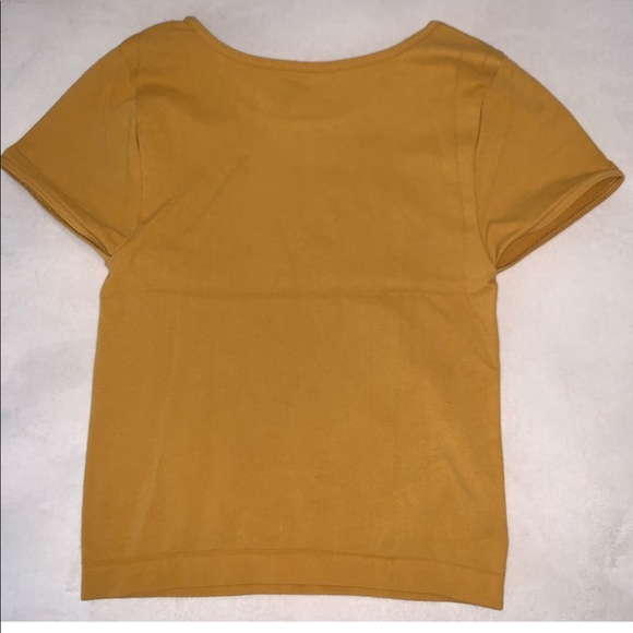 NWOT Free People Cap Sleeve Seamless Crop Canary - Picture 5 of 5